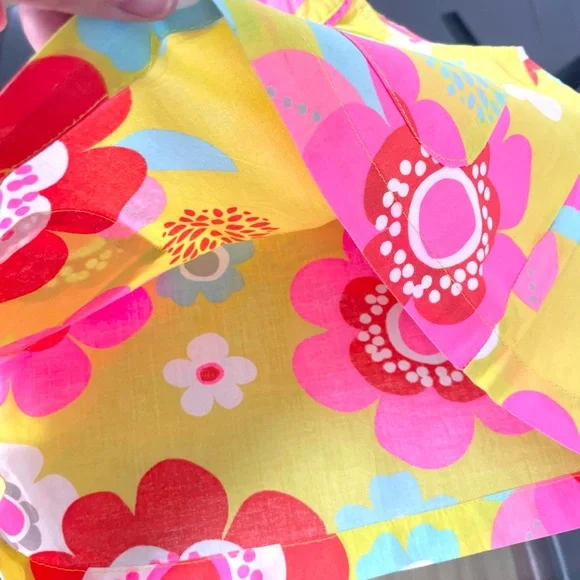 4/$20💥24M Carter's Neon Floral Summer Sundress, Lightweight Woven, Front Pockets - Picture 7 of 10